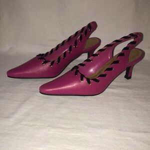 Hot Pink EY Boutique Slingback Heels - Size 7
